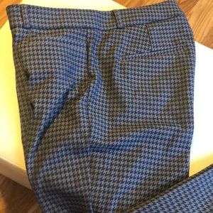 Banana Republic Blue on blue houndstooth Sloan pants EUC